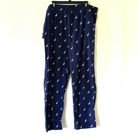 Nautica Men's Pajama Pants 100% Polyester Sleepwear Size XXL Blue Lounge Wear - Picture 1 of 10